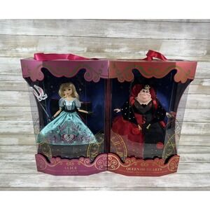 Disney Alice In Wonderland & Queen Of Hearts Midnight Masquerade Dolls Bundle
